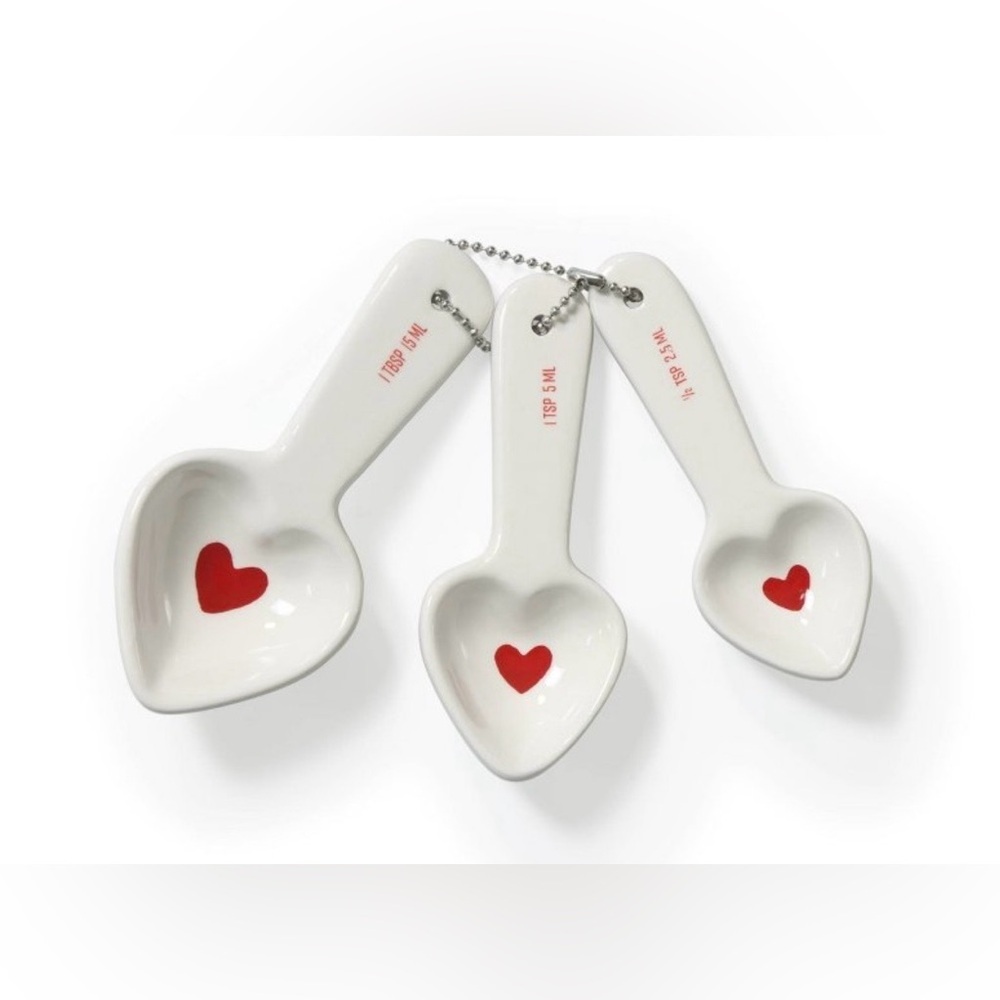 Target Bullseye Playground Valentine 2026 Ceramic Heart Measuring Spoons